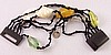 SJ42  Monies Gerda Lynggaard nylon/horn/plastic bead bracelet